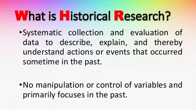 definition of historical research by authors