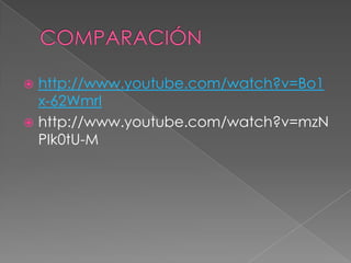  http://www.youtube.com/watch?v=Bo1
  x-62WmrI
 http://www.youtube.com/watch?v=mzN
  PIk0tU-M
 