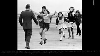 Iconic photos of the Vietnam War. Newly freed U.S. prisoner of war Air Force Lt. Col. Robert L. Stirm is greeted by his fa...