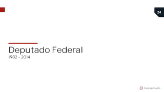 24
Durango Duarte
Deputado Federal
1982 - 2014
 