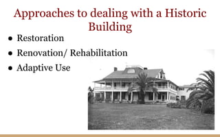 Intro to Historic Preservation | PPTX