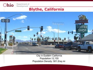 Blythe, California




    City in Eastern California
        Population:12,155
 Population Density: 501.5/sq mi
 