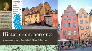 Historier om personer
Som en gång bodde i Stockholm
 