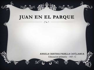JUAN EN EL PARQUE

Angela Cristina Padilla Cayllahua
Educacion primaria – 165 - C

 