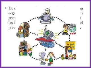 • Desde entonces, los criterios de éxito para una
  organización o empresa dependen cada vez en
  gran medida de su capacidad para adaptarse a
  las innovaciones tecnológicas y de su habilidad
  para saber explotarlas en su propio beneficio.
 