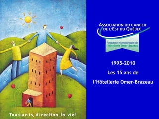 1995-2010 Les 15 ans de l’Hôtellerie Omer-Brazeau 