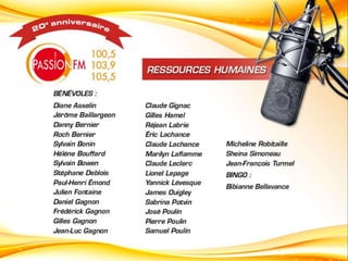 Historique de la radio Bellechasse-Etchemins - Passion FM