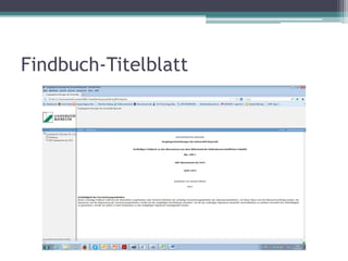 Findbuch-Titelblatt

 