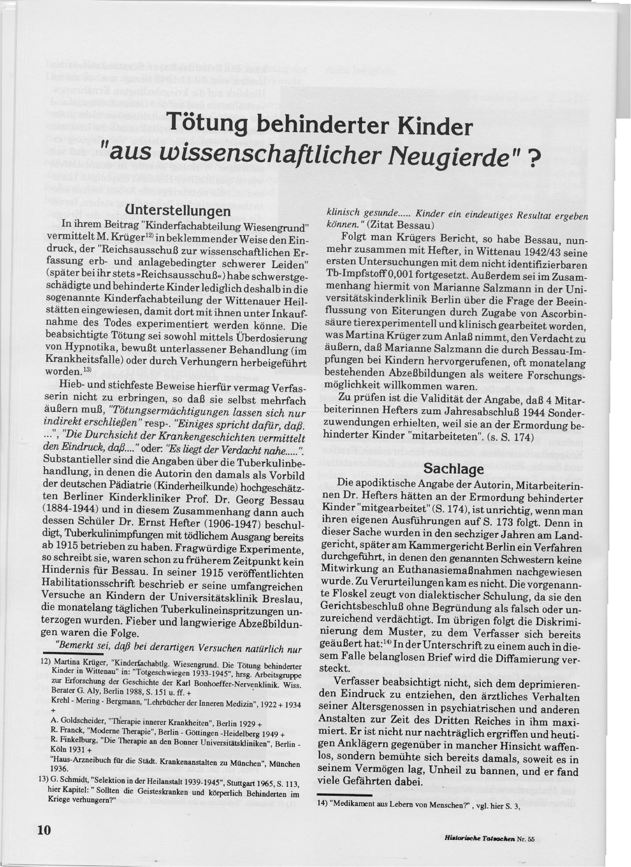 Historische tatsachen   nr. 55 - udo walendy - diffamierte medizin im dritten reich (1992, 40 s., scan)
