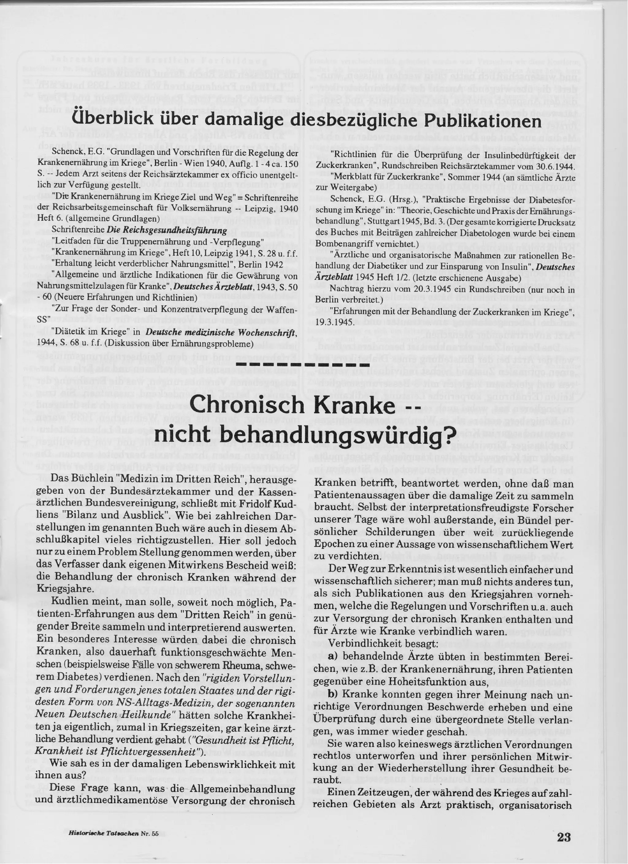 Historische tatsachen   nr. 55 - udo walendy - diffamierte medizin im dritten reich (1992, 40 s., scan)