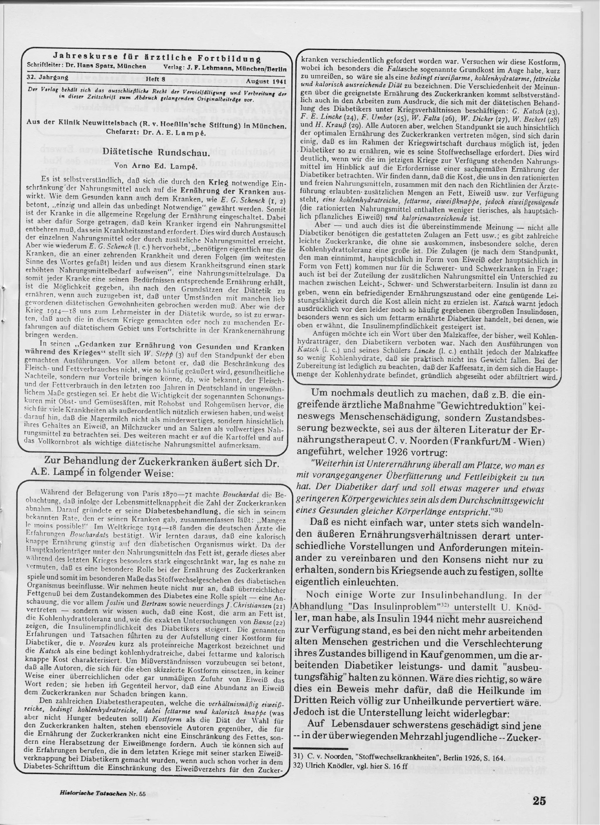 Historische tatsachen   nr. 55 - udo walendy - diffamierte medizin im dritten reich (1992, 40 s., scan)
