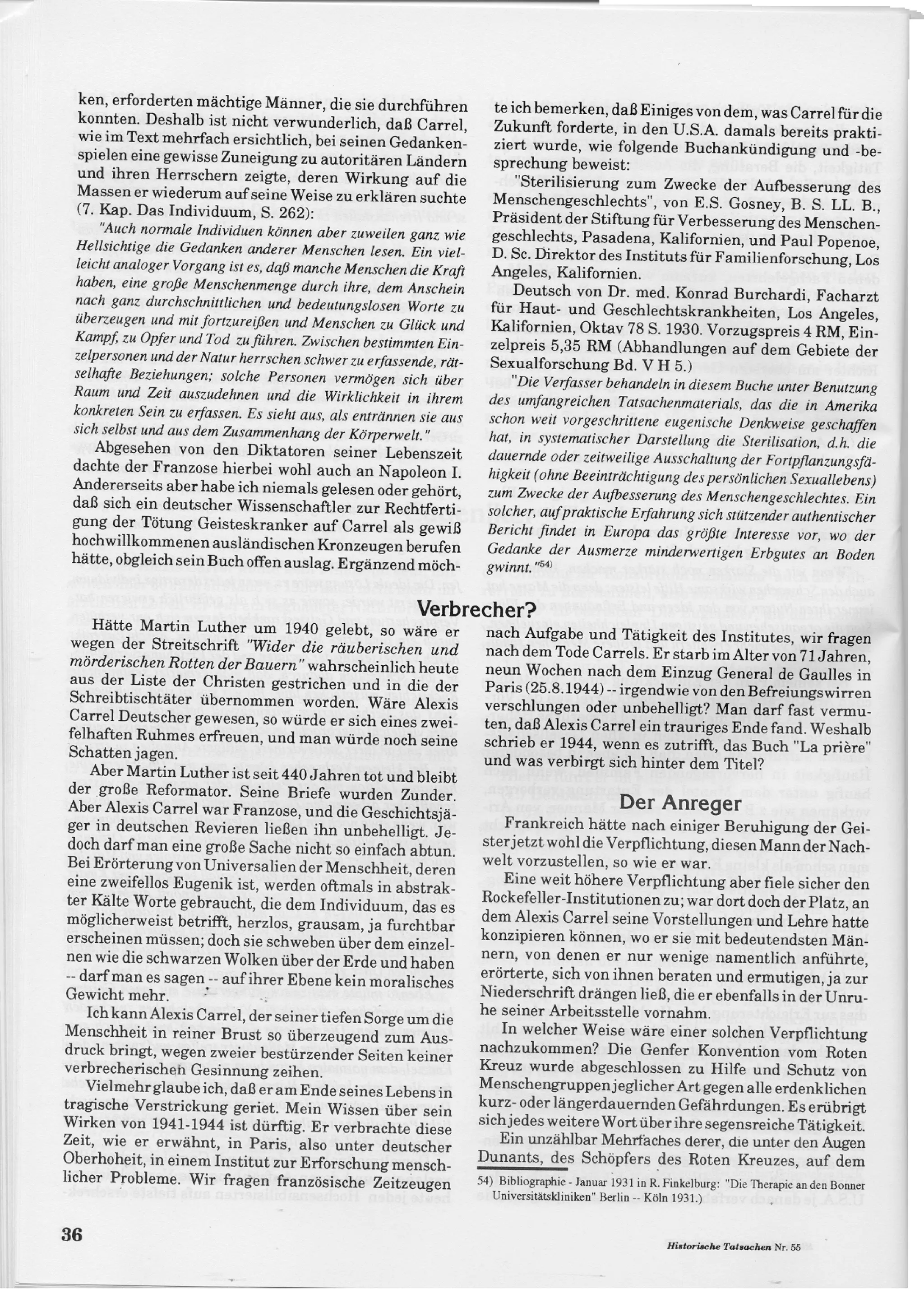 Historische tatsachen   nr. 55 - udo walendy - diffamierte medizin im dritten reich (1992, 40 s., scan)