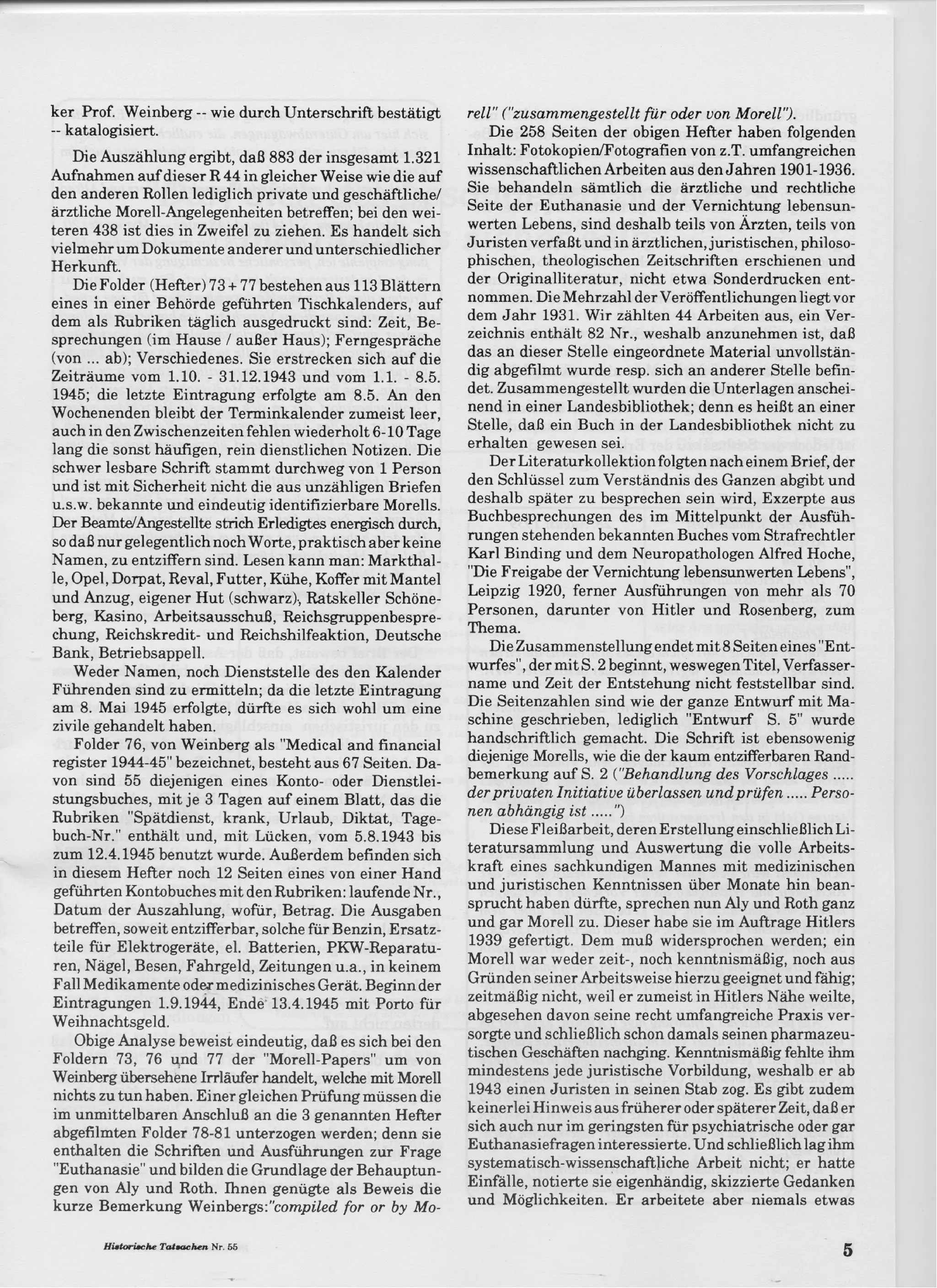 Historische tatsachen   nr. 55 - udo walendy - diffamierte medizin im dritten reich (1992, 40 s., scan)