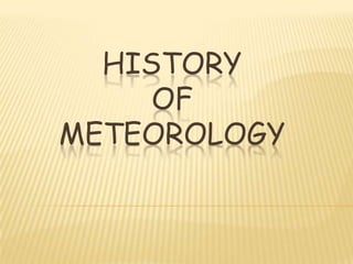 History of meteorology 