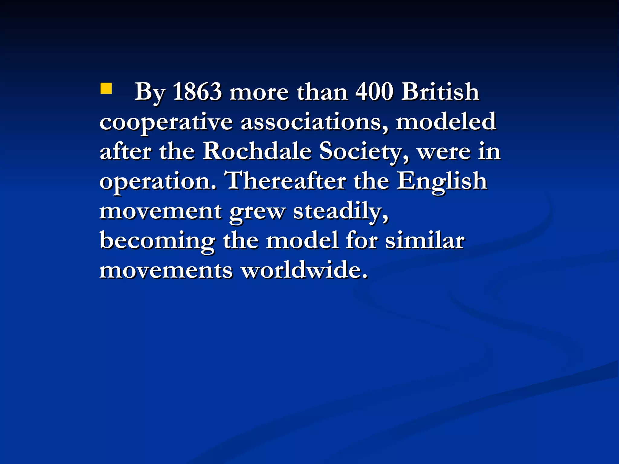 History of the Cooperative Movement | PPT