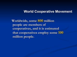 History of the Cooperative Movement | PPT