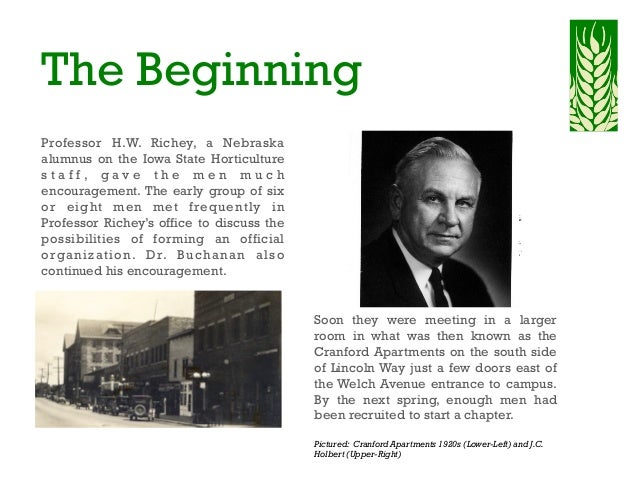 History Of The Iowa State Chapter Of Farmhouse Fraternity