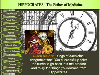 Hippocrates Problem Example Hippocrates ( with Activity and Quiz) | PPTX