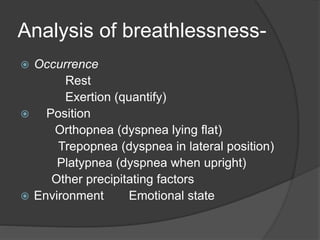 History taking in respiratory system | PPT