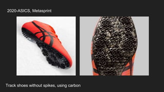 2020-ASICS, Metasprint
Track shoes without spikes, using carbon
 