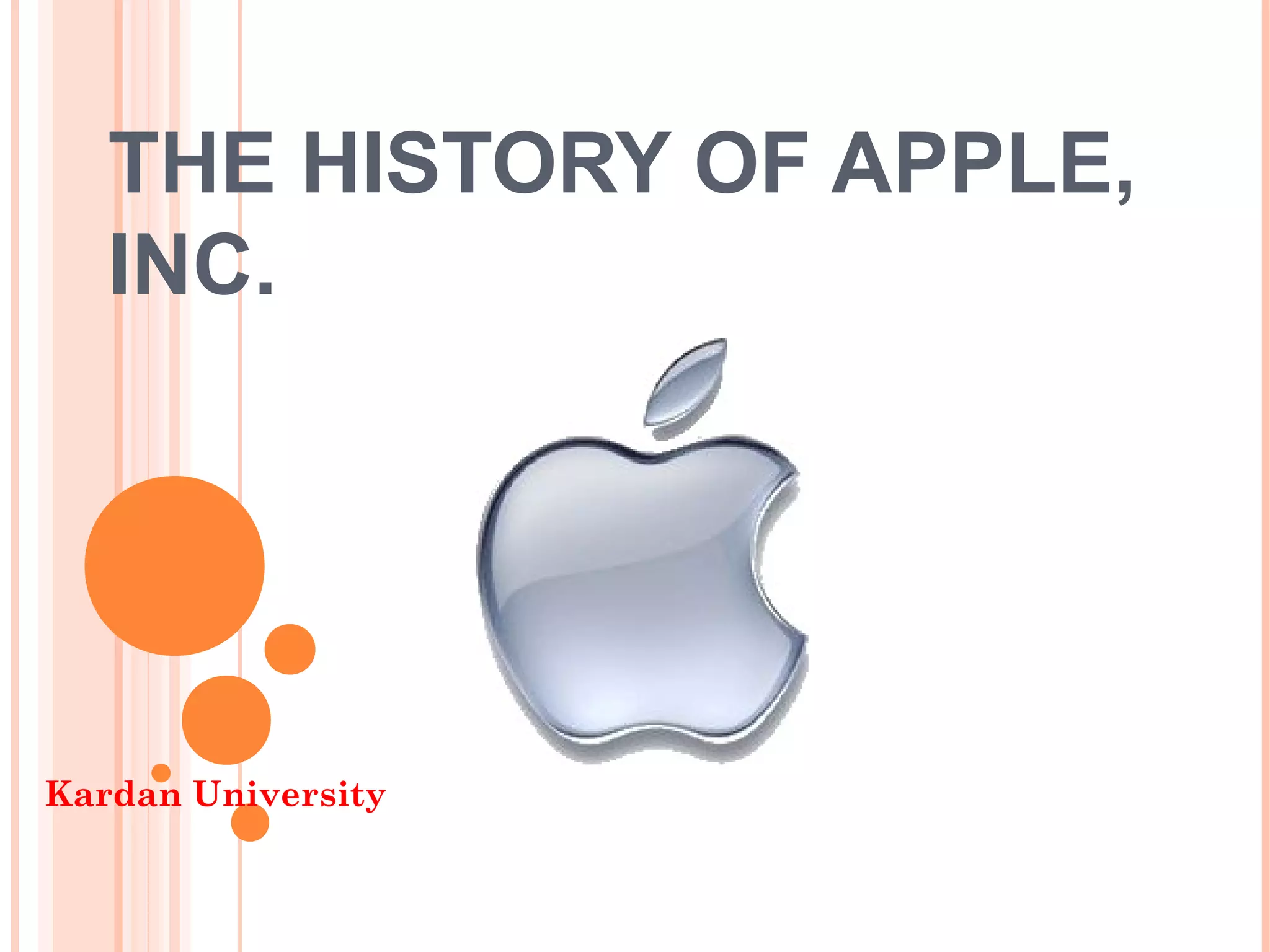 History of apple incorporation PPT