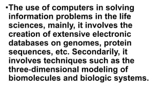 HISTORY OF BIOINFORMATICS history of bioinformatics | PPT
