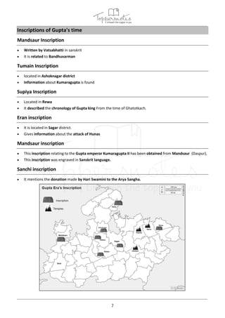 Mandsor Inscription History-Culture-and-Literature-and-Geography-of-Madhya-Pradesh-MPPSC ...