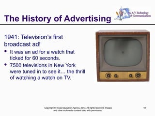 THE HISTORY OF ADVERTISING, GENERAL OVERVIEW | PPTX