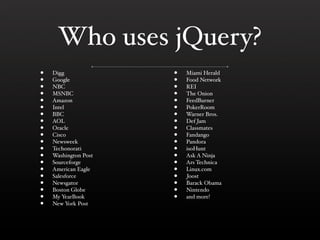 History of jQuery