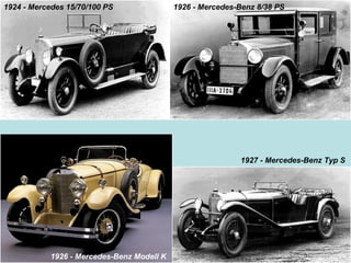 1924 - Mercedes 15/70/100 PS               1926 - Mercedes-Benz 8/38 PS




                                              ...