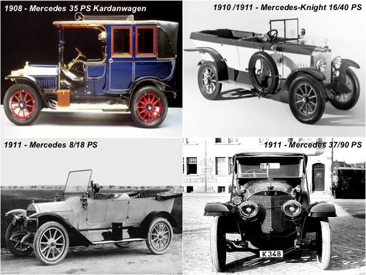 1910 /1911 - Mercedes-Knight 16/40 PS
1908 - Mercedes 35 PS Kardanwagen




1911 - Mercedes 8/18 PS                       ...