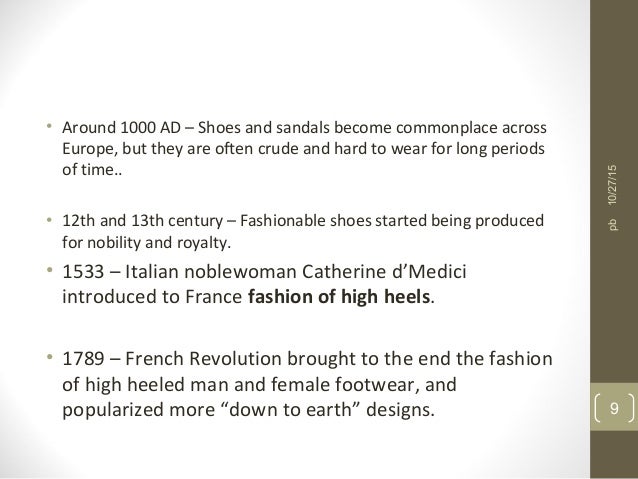 history of footwear ppt