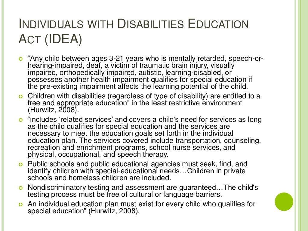 History of special education