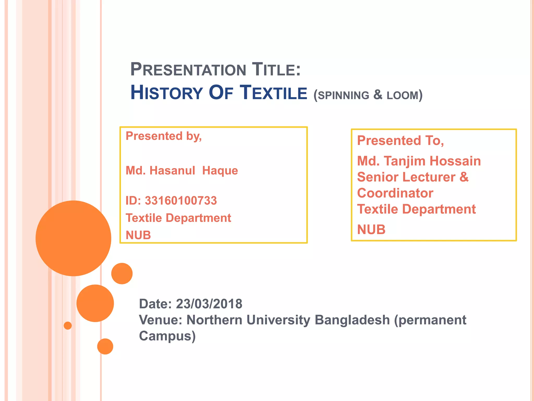 History of-textile | PPTX