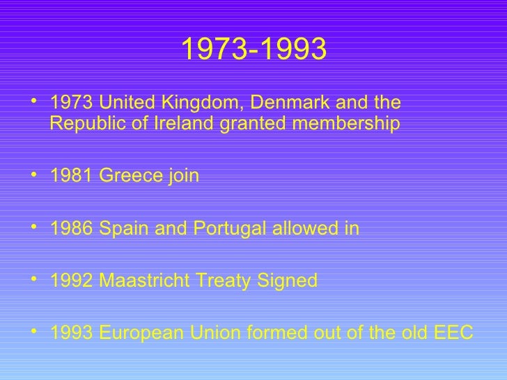 History Of The European Union