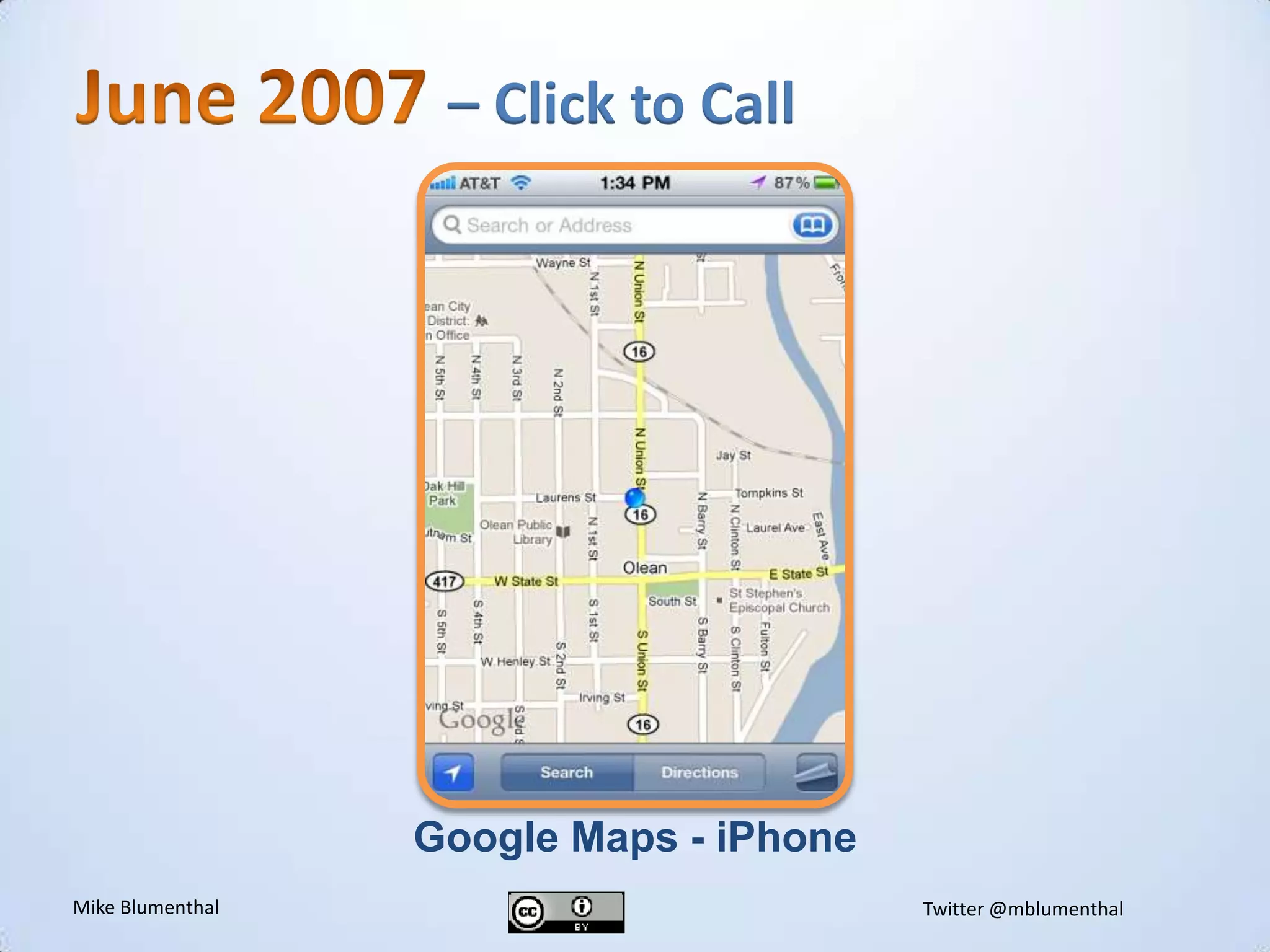 June 2007 – Click to CallGoogle Maps - iPhone