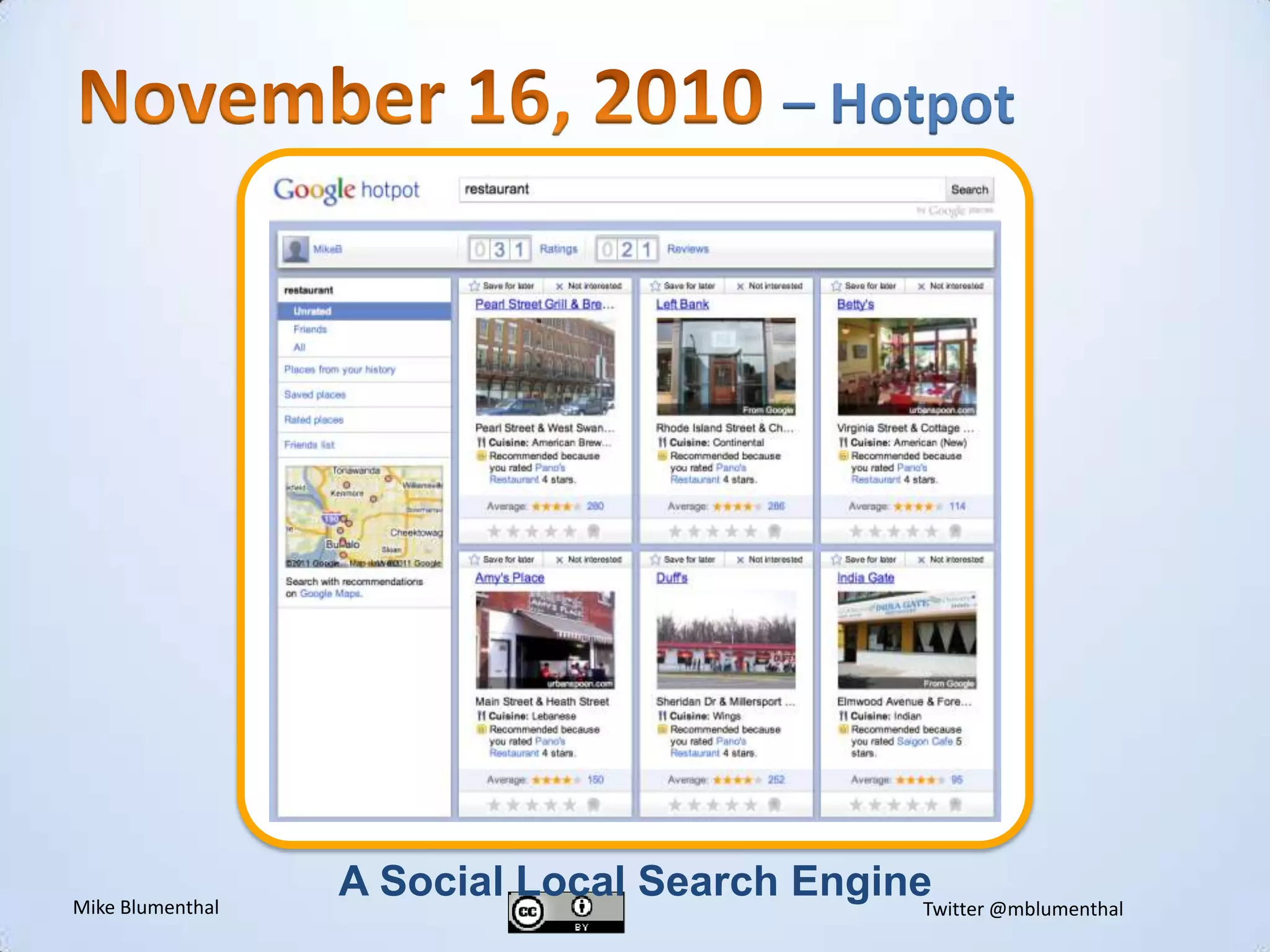 November 16, 2010 – HotpotvA Social Local Search Engine