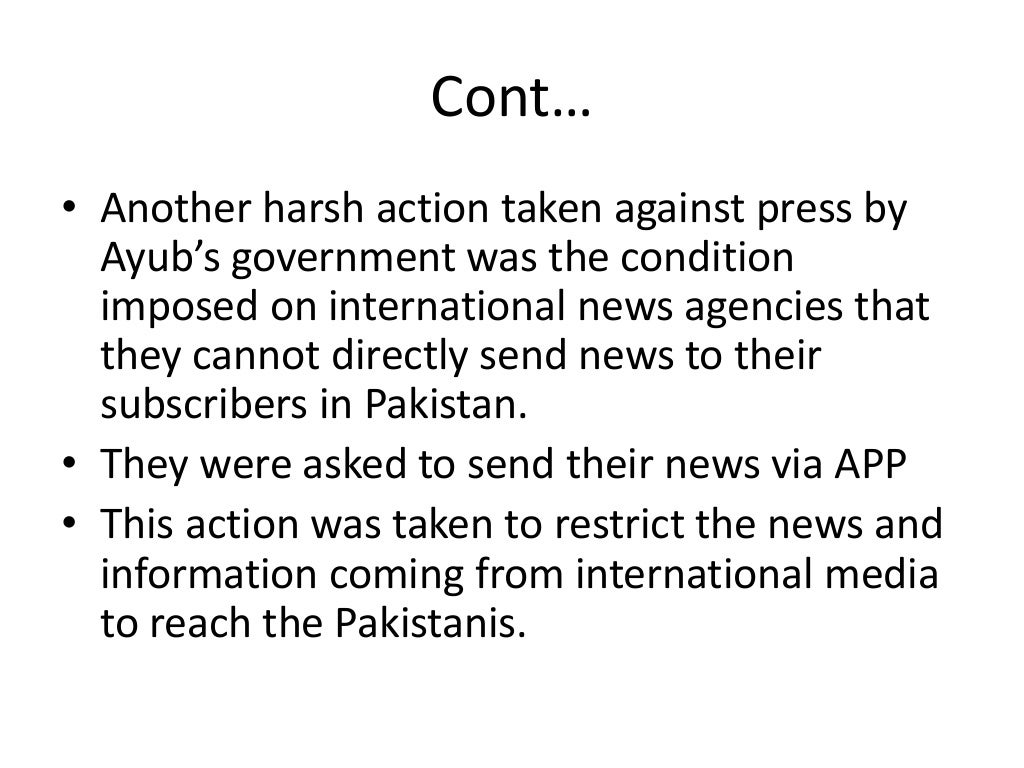 History Of Media Laws In Pakistan 1947 2019 