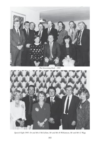 103
The Governing Body - 1995
Speech Night 1995: Dr and Mrs I McCullum, Mr and Mrs R Williamson, Mr and Mrs C Wigg
 