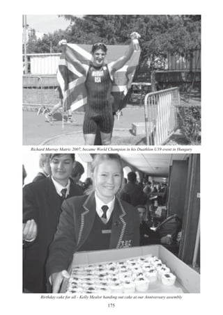 175
Richard Murray Matric 2007, became World Champion in his Duathlon U19 event in Hungary
Birthday cake for all - Kelly Mealor handing out cake at our Anniversary assembly
 
