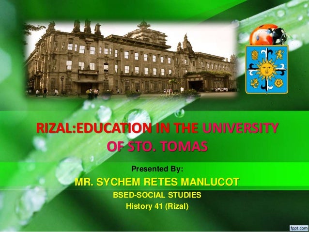 rizal studied in sto tomas rizal studied in sto tomas