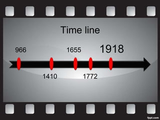 Time line
966           1655          1918

      1410           1772
 