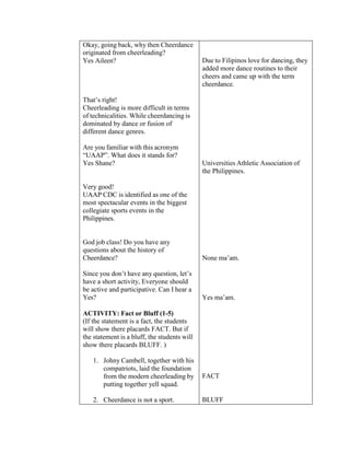 THE COMPLETE GUIDE TO CHEER HISTORY TECHNIQUES MORE visual data 6