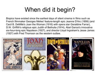 History and Conventions of the Biopic Genre | PPT