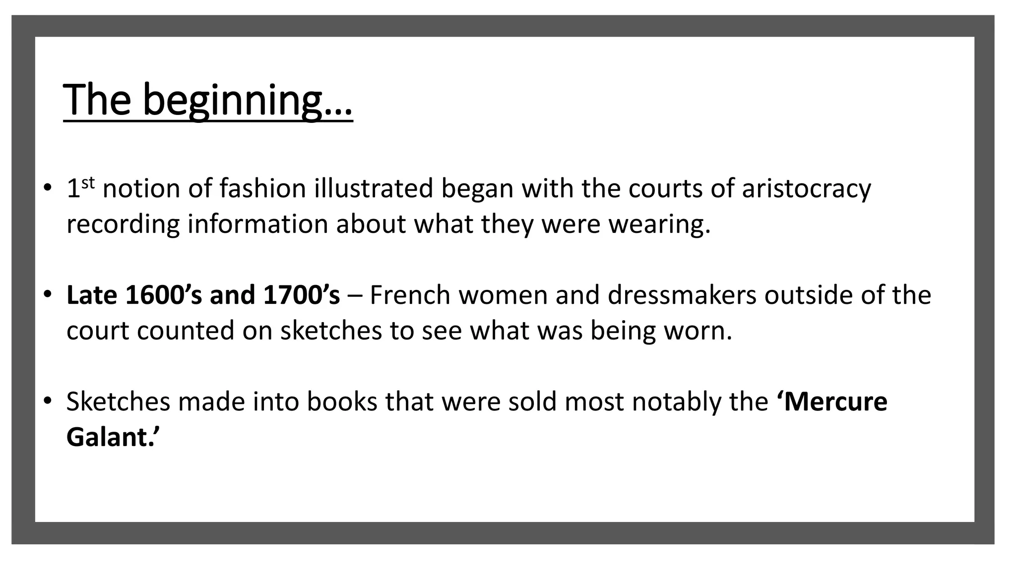 History and conventions of fashion magazines PPT