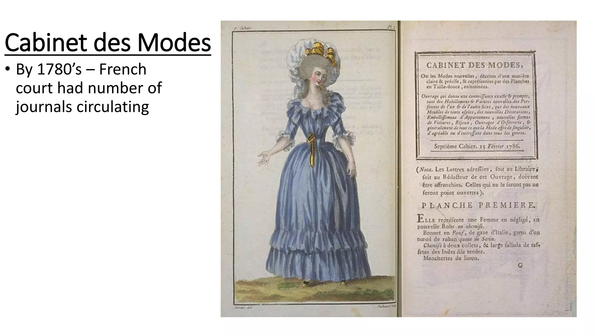 History and conventions of fashion magazines PPT