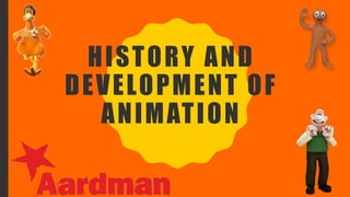 HISTORY AND
DEVELOPMENT OF
ANIMATION
 