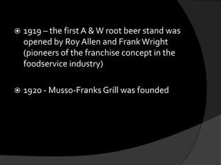 History and development of transport foodservice | PPTX