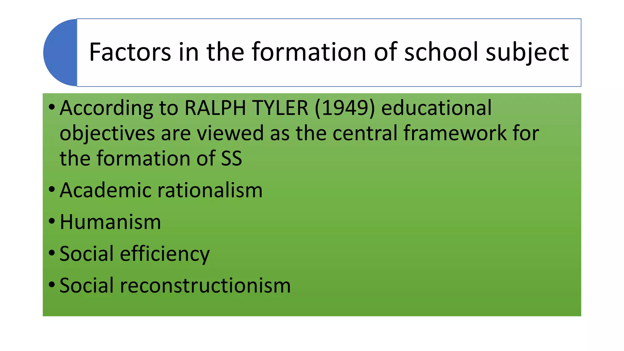 History andd nature of school subject | PPTX