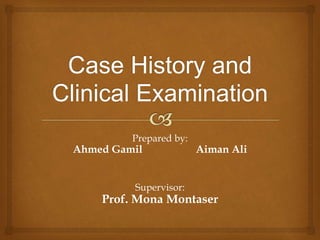 Prepared by:
Ahmed Gamil Aiman Ali
Supervisor:
Prof. Mona Montaser
 